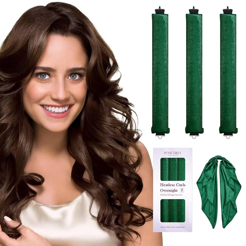 Heatless Hair Curler Overnight Curls-3 Pcs No Heat Curling Blowout Rod to Sleep In,Hair Rollers w... | Amazon (US)