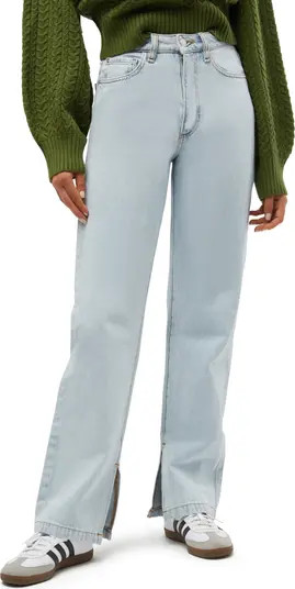 Mom Slit Straight Leg Jeans | Nordstrom Rack