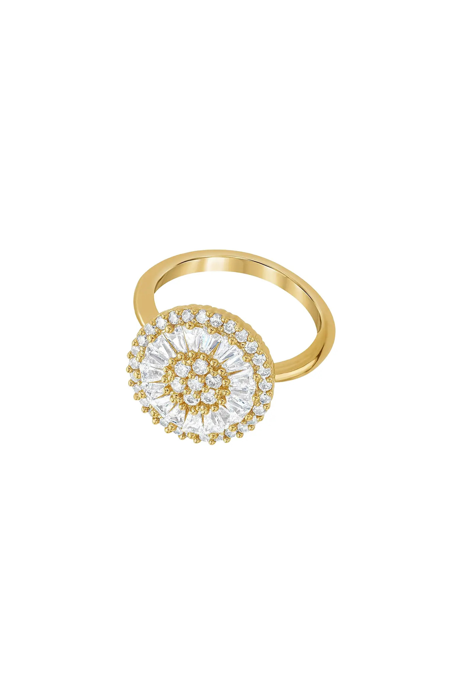 14k Gold Plated Elise Ring Dainty Crystal Sparkle Trendy (Women) | Nordstrom | Nordstrom