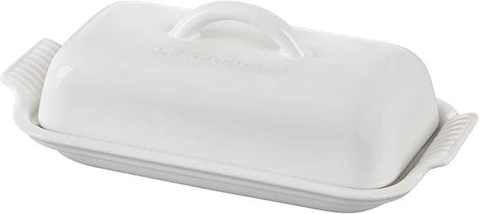 Le Creuset Stoneware Heritage Butter Dish, White | Amazon (US)