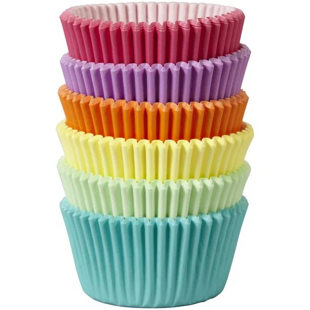 Wilton Pastel Rainbow Color Cupcake Liners, 150-Count - Walmart.com | Walmart (US)