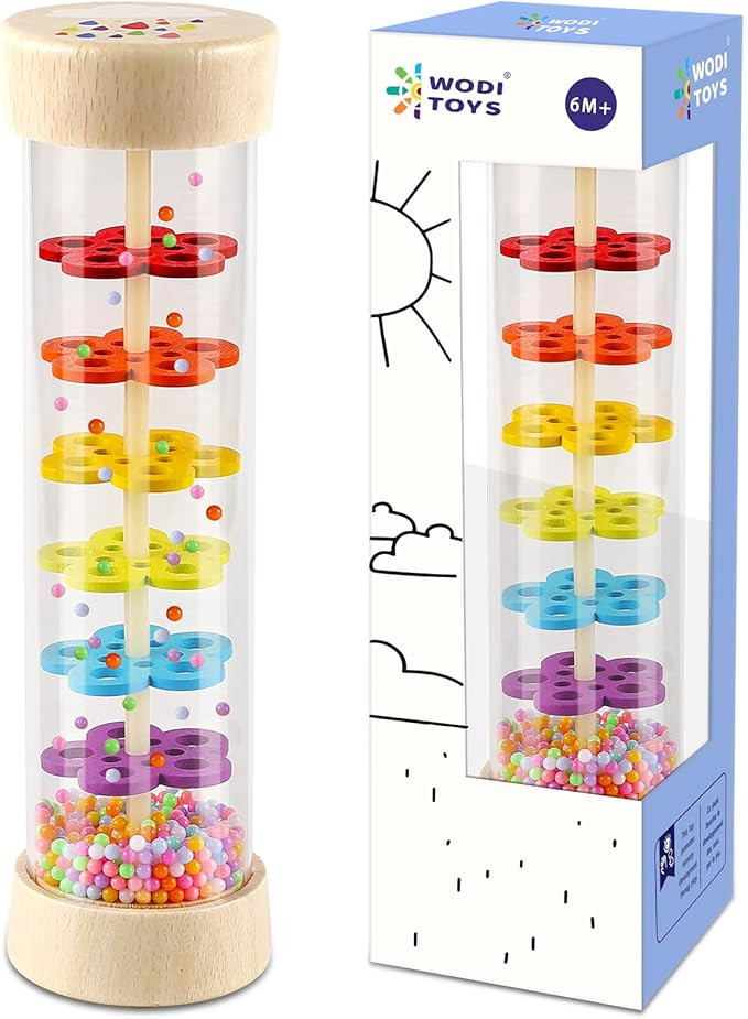 LOOIKOOS Rainmaker Rain Stick Musical Instrument for Babies,Baby Rattle Shaker Sensory Developmen... | Amazon (US)