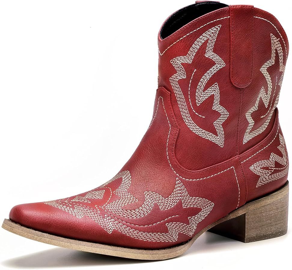 Pasuot Cowboy Boots for Women - Western Cowgirl Boots, Ankle Boots Short Booties for Ladies, Clas... | Amazon (US)