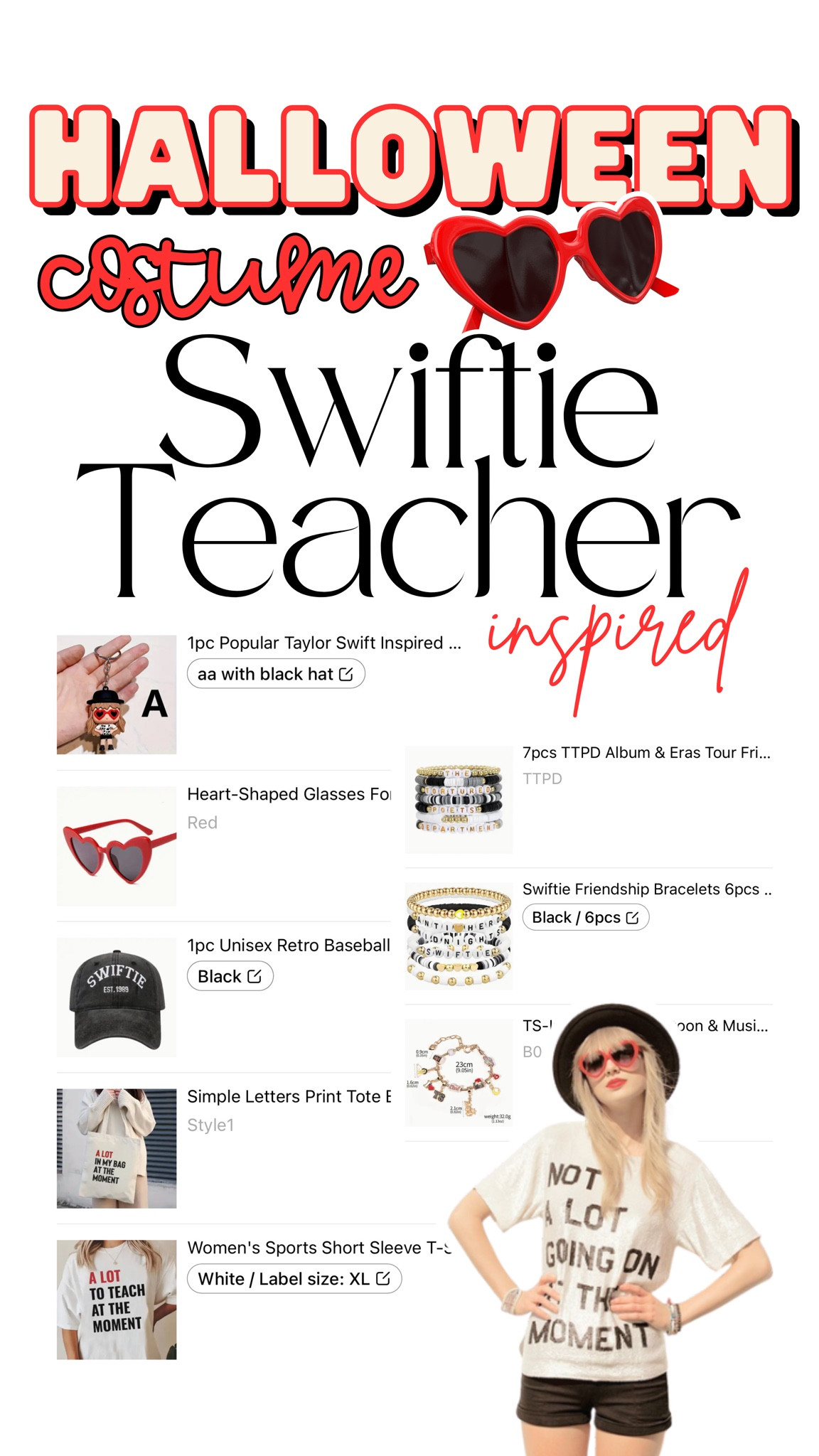 Swiftie Teacher costume ❤️🖤