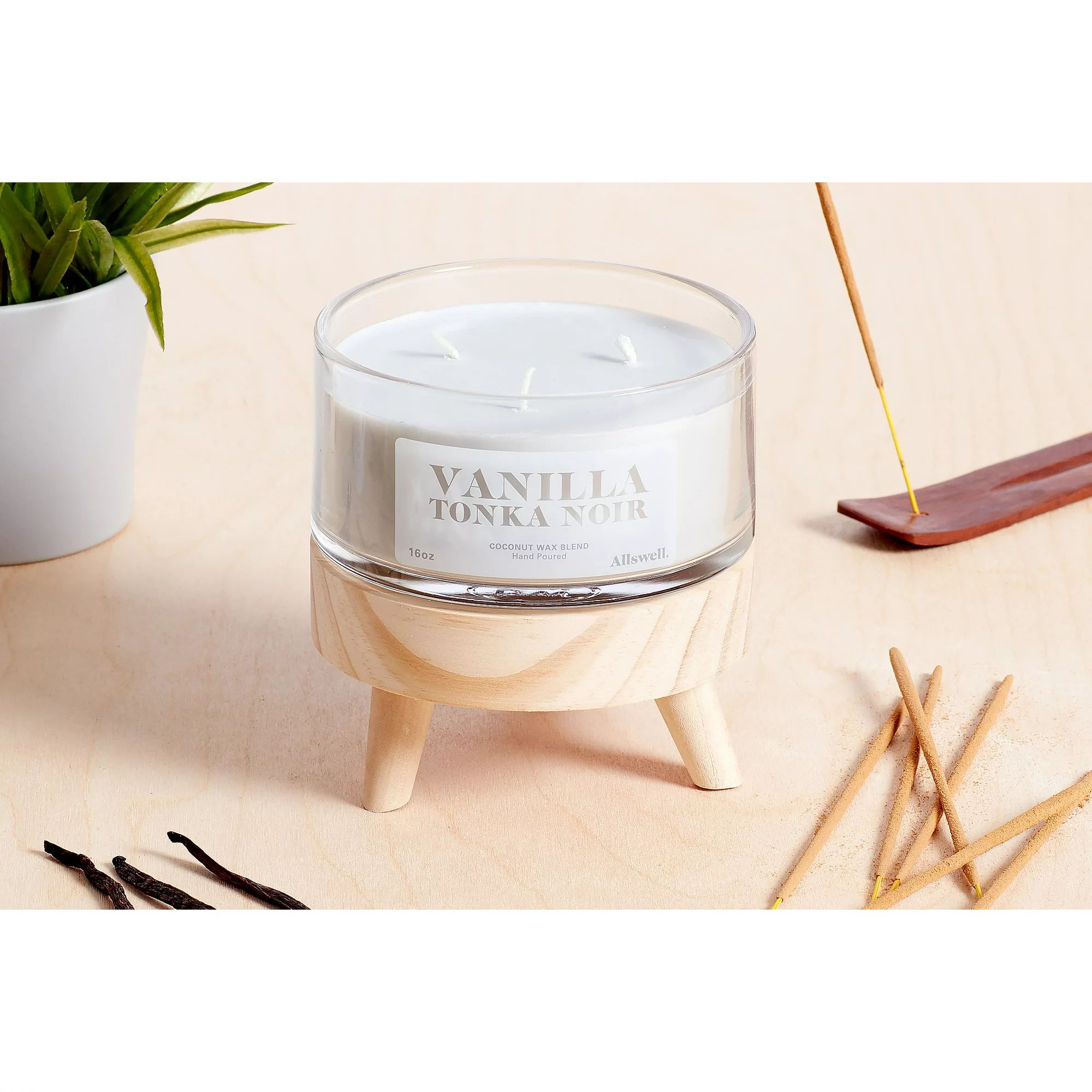 Allswell Vanilla Tonka Noir Coconut Wax Blend Candle, 16 oz | Walmart (US)