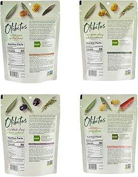 Olibites Pitted Olives - Fresh Olives Marinated in Extra Virgin Olive Oil (6 oz, Variety 4 pack) | Amazon (US)