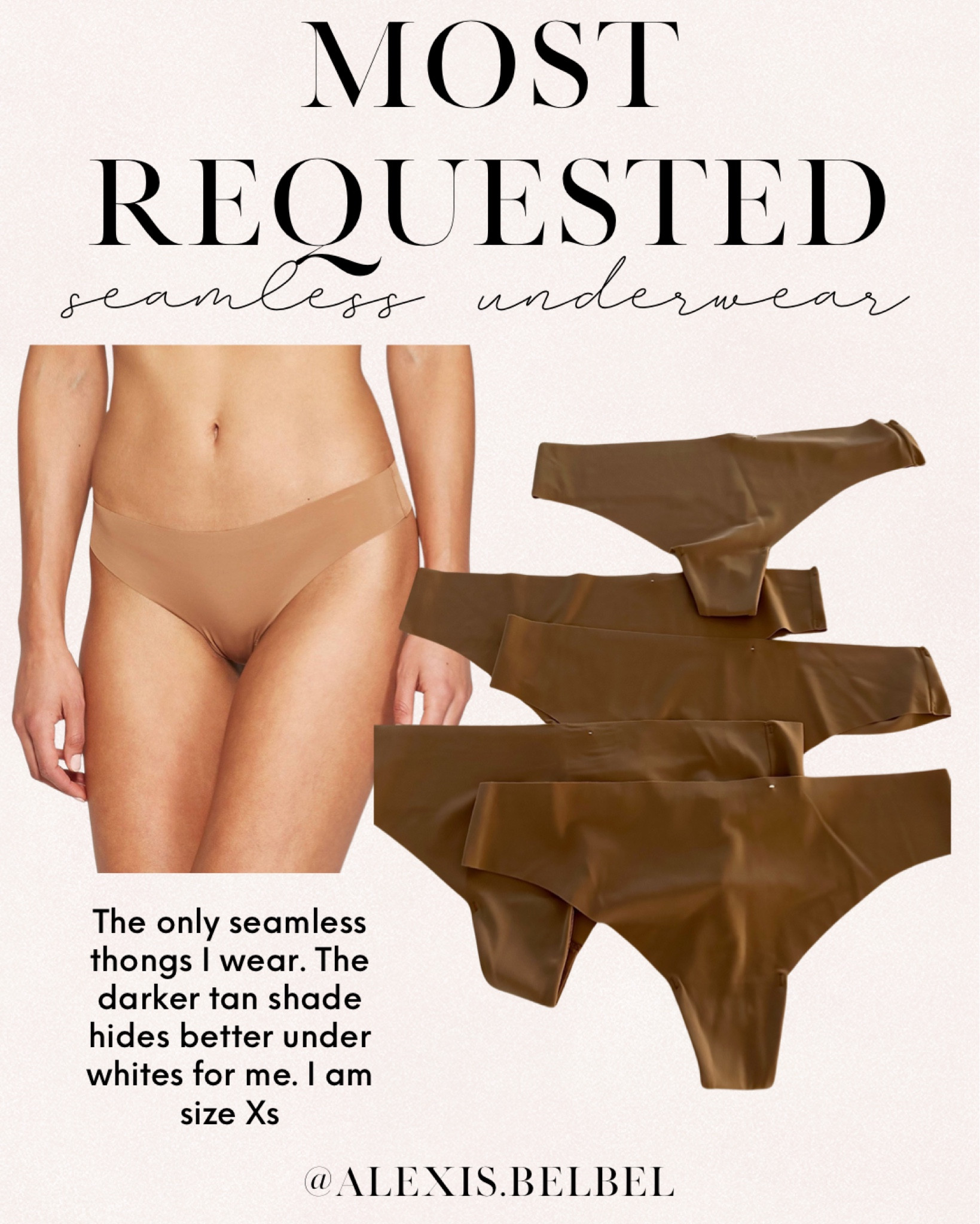Favorite seamless thong underwear size Xs 

#LTKFindsUnder100 #LTKFindsUnder50