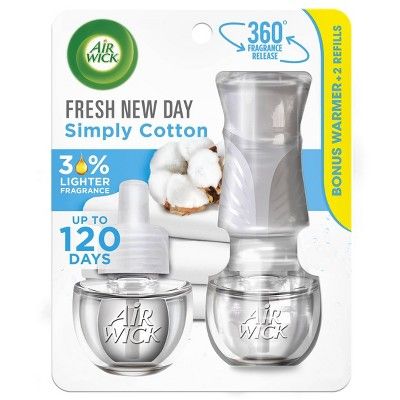 Air Wick Scented Oil Fresh New Day Air Freshener - Cotton Clouds - 1.34oz/3ct | Target