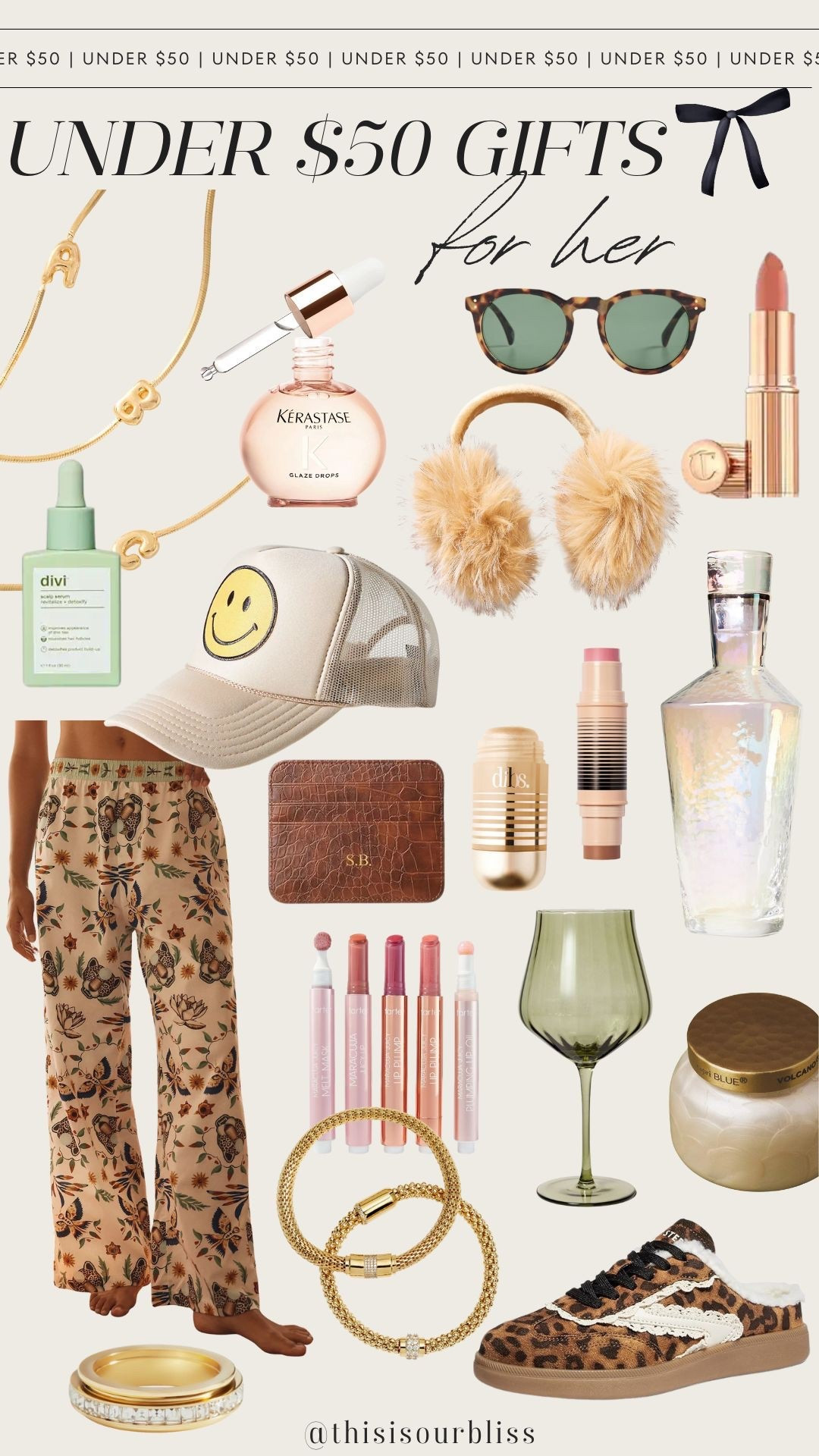 Sharing my favorite under $50 gift ideas for her! Perfect for friends, sisters, coworkers, or a little self-gifting moment. All linked below!

#LTKHoliday #LTKSaleAlert #LTKGiftGuide