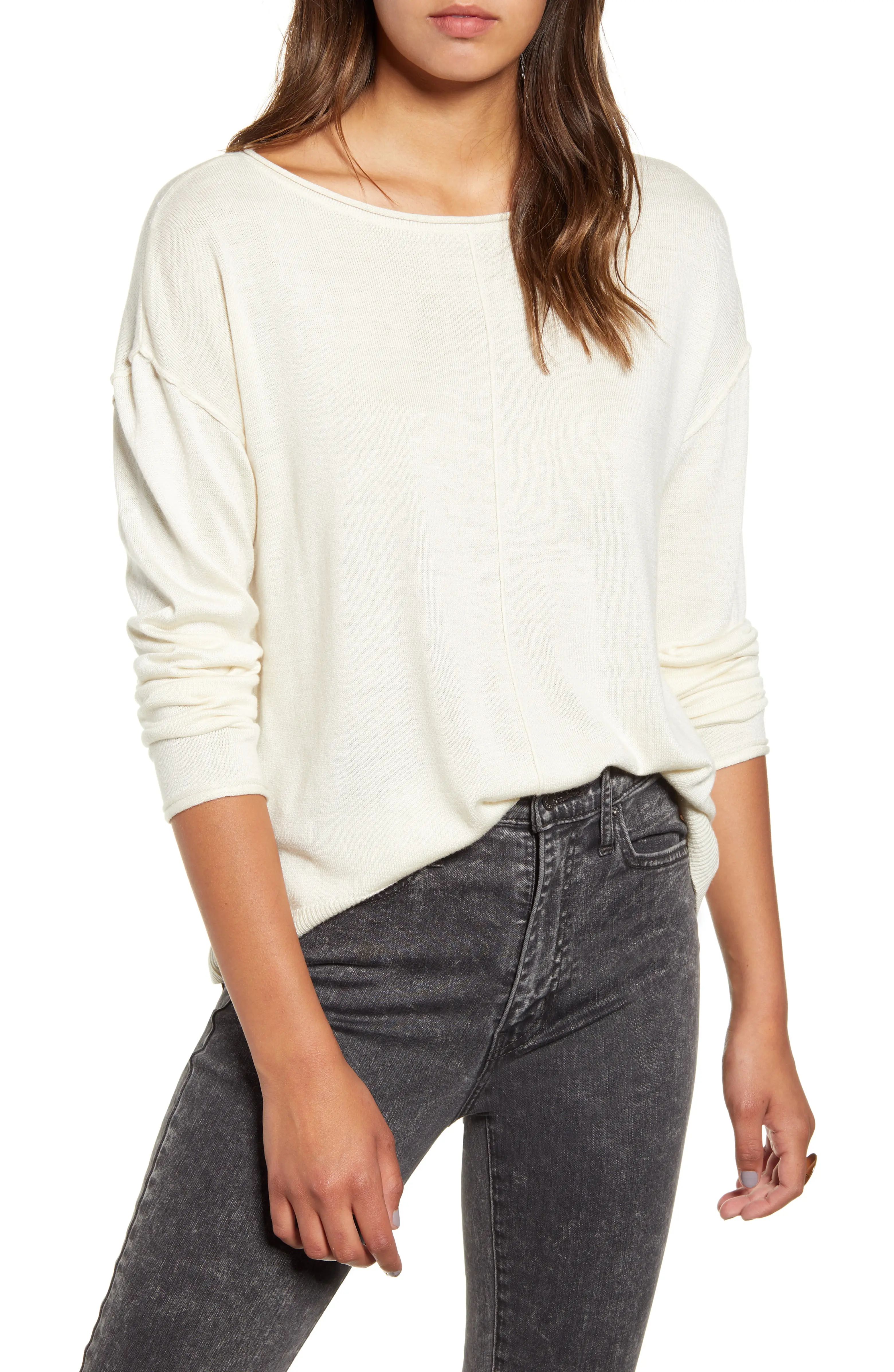 High/Low Roll Edge Sweater | Nordstrom