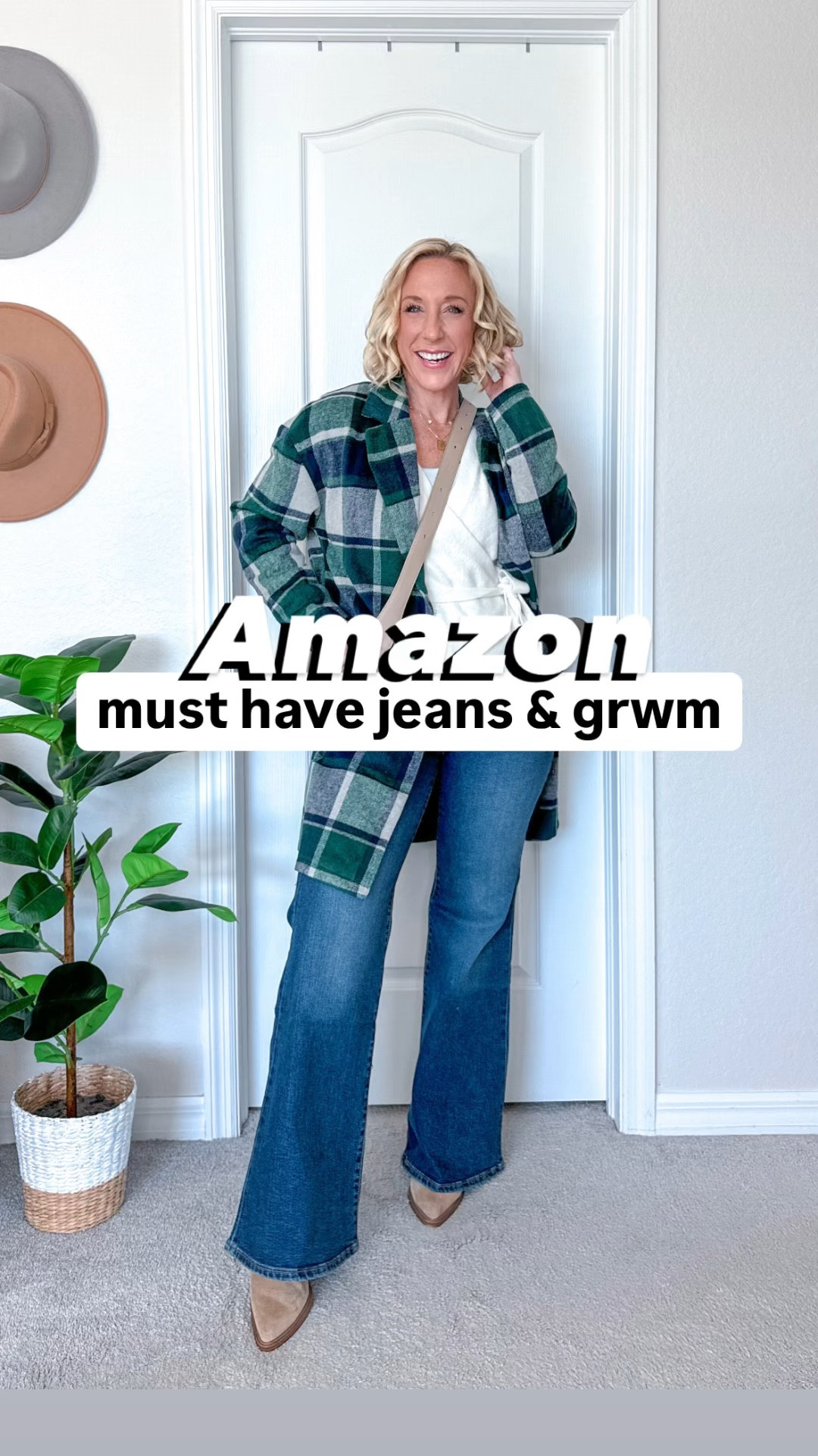 My outfit of the day:
• Levi's Women's Ribcage Bell Bottom Jeans - size 26. More of a wide/flare leg, high rise & comes in several washes (this is the Color: A New York Moment)
• tank - size small.
• wrap sweater - size small. Unfortunately no longer available 😣 So I’m linking a sweater and blouse option  
• plaid coat - size small. Not lined, more of a lightweight jacket/shacket. 

#LTKWatchNow #LTKStyleTip #LTKSeasonal