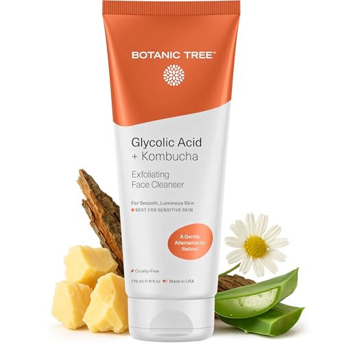 Botanic Tree Kombucha & Glycolic Acid Exfoliating Face Wash for Aging Skin - Face Cleanser for Women - Kombucha Lipofilling Effects and Skin Healthy Probiotics and Antioxidants | Amazon (US)