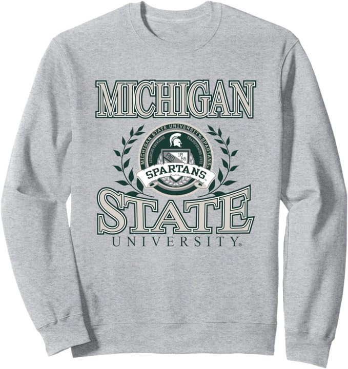 Michigan State Spartans Laurels Logo Officially Licensed Sweatshirt | Amazon (US)