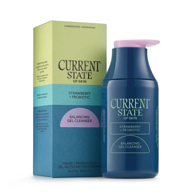 Current State Strawberry Probiotic Balancing Gel Cleanser for Dryness, Uneven Skin, 5.1 fl oz | Walmart (US)