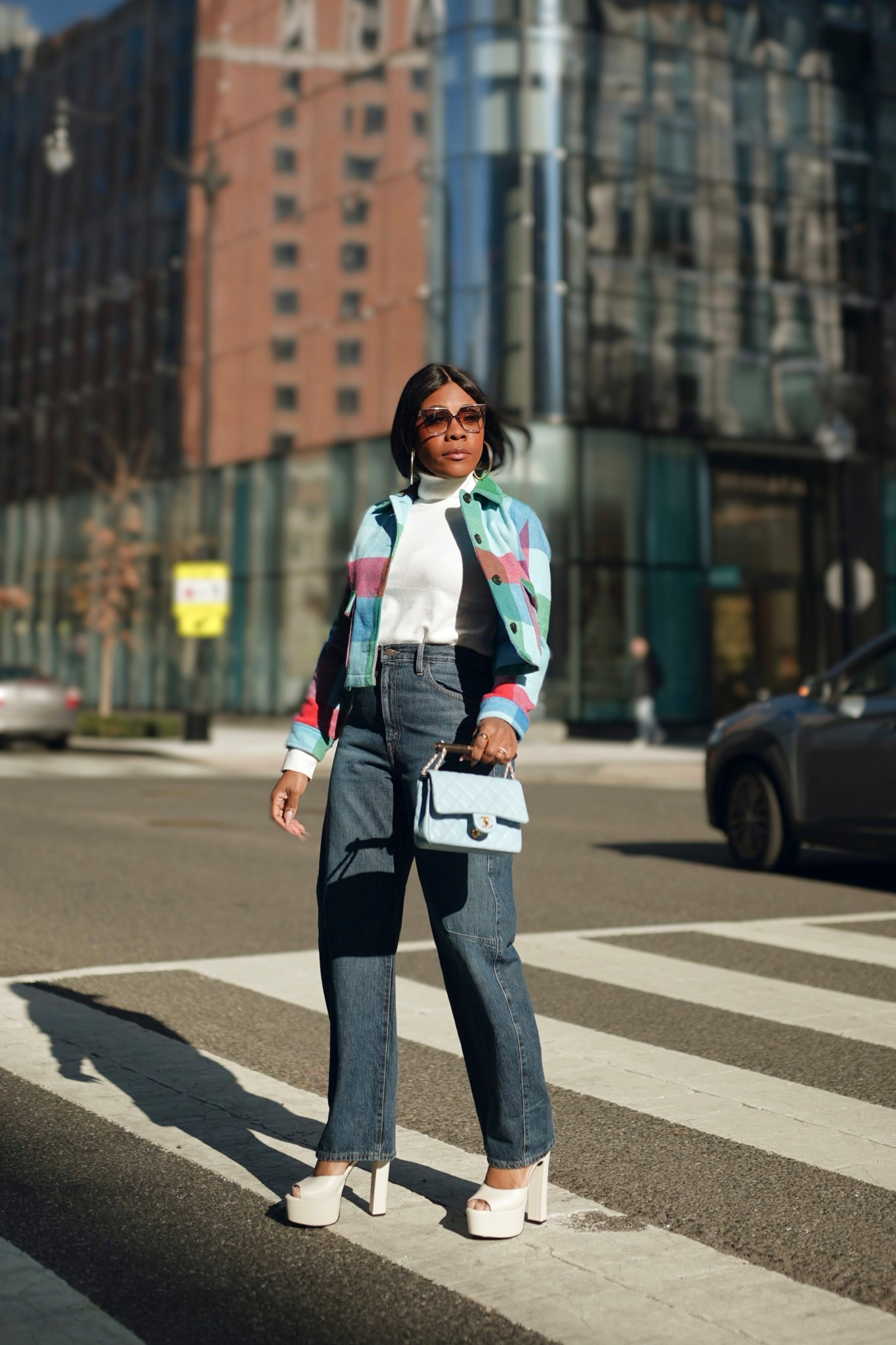 Elevated casual outfit with a festive plaid jacket 

#LTKootd #LTKHoliday #LTKMidsize