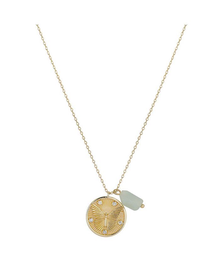 Unwritten 14K Gold Flash-Plated Amazonite Butterfly Coin Pendant Necklace & Reviews - Necklaces -... | Macys (US)