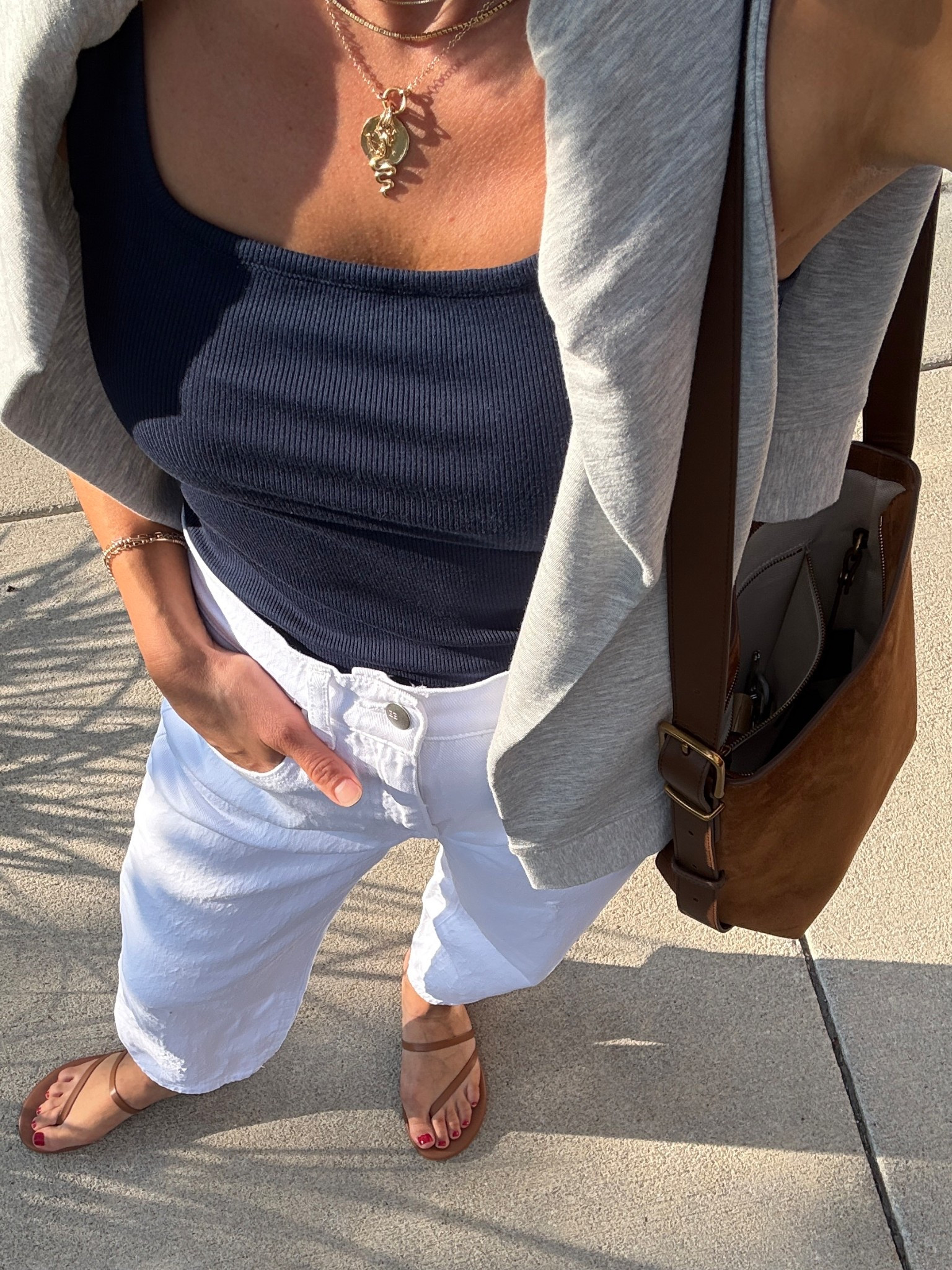 Wearing 25 jeans, XS tank, medium sweatshirt, sandals tts

#LTKFindsUnder100 #LTKStyleTip #LTKOver40