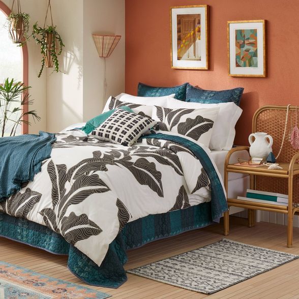 Square Chunky Woven Stripe Decorative Throw Pillow Black/Cream - Opalhouse™ designed with Junga... | Target