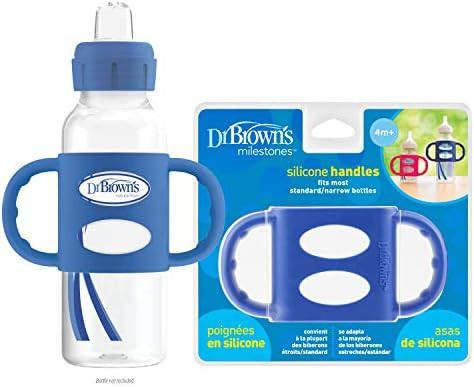 Dr. Brown's 100% Silicone Standard-Neck Baby Bottle Handle, Blue | Amazon (US)