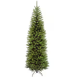 7 ft. Kingswood Fir Pencil Hinged Artificial Christmas Tree | The Home Depot