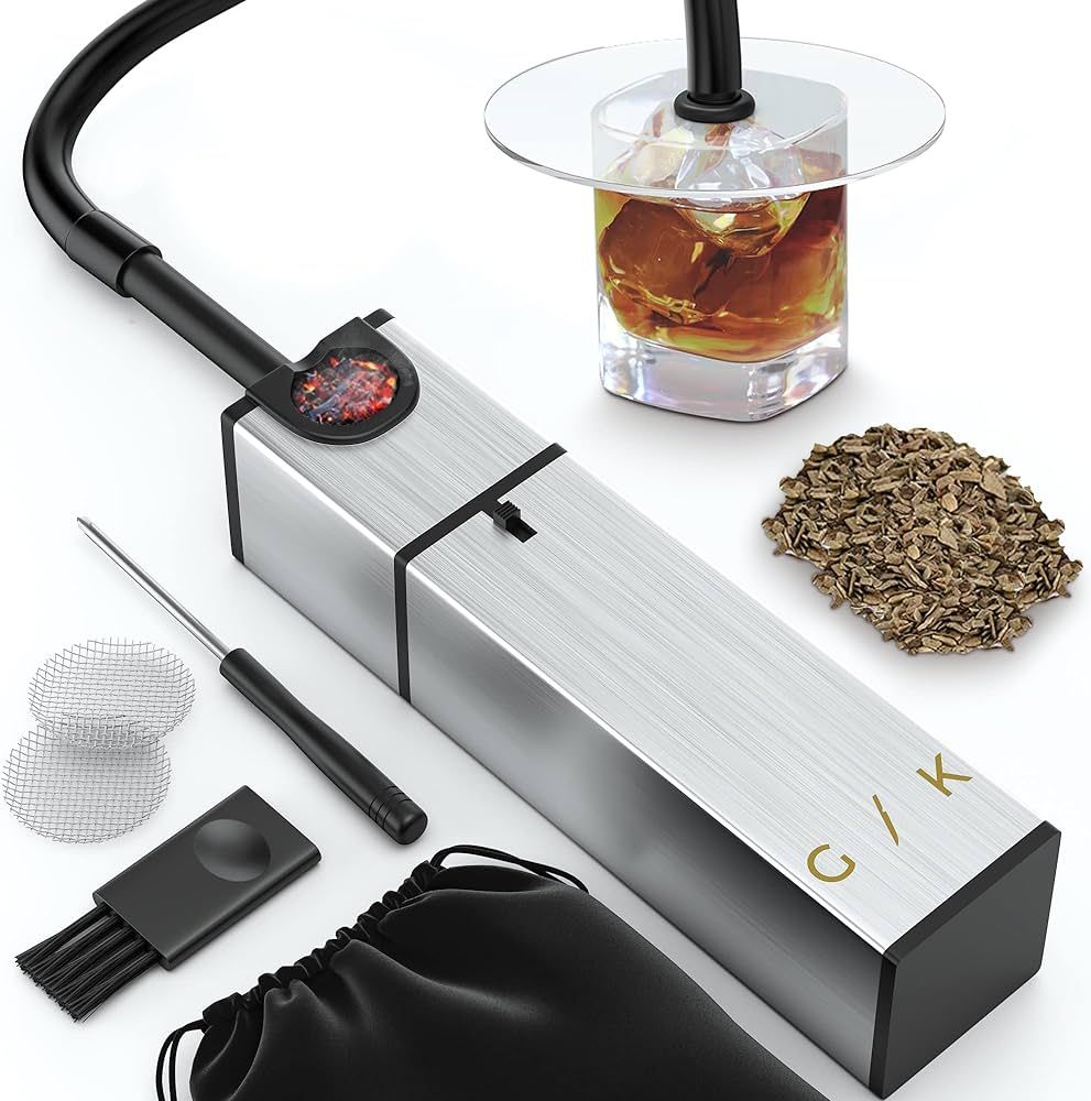 Cocktail Smoker Kit - Indoor Drink & Food Infuser with Wood Chips | Old Fashioned Whiskey Bourbon... | Amazon (US)