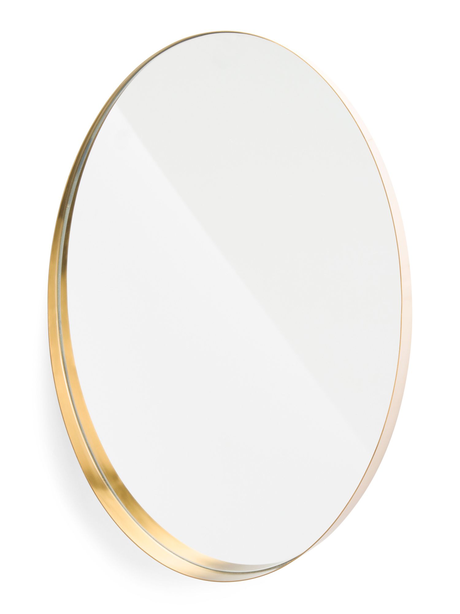 Brush Brass Oval Mirror | TJ Maxx