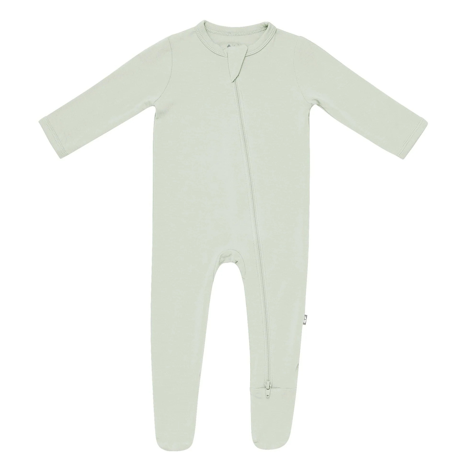Zippered Footie in Aloe | Kyte BABY