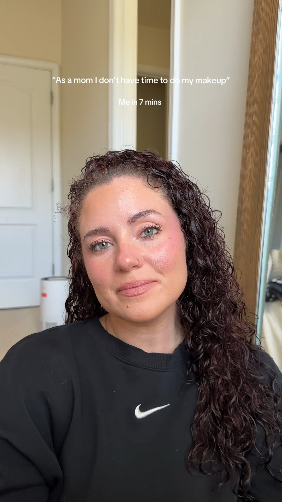 Everyday simple makeup 🤍 #makeup #simplemakeup #momlife 