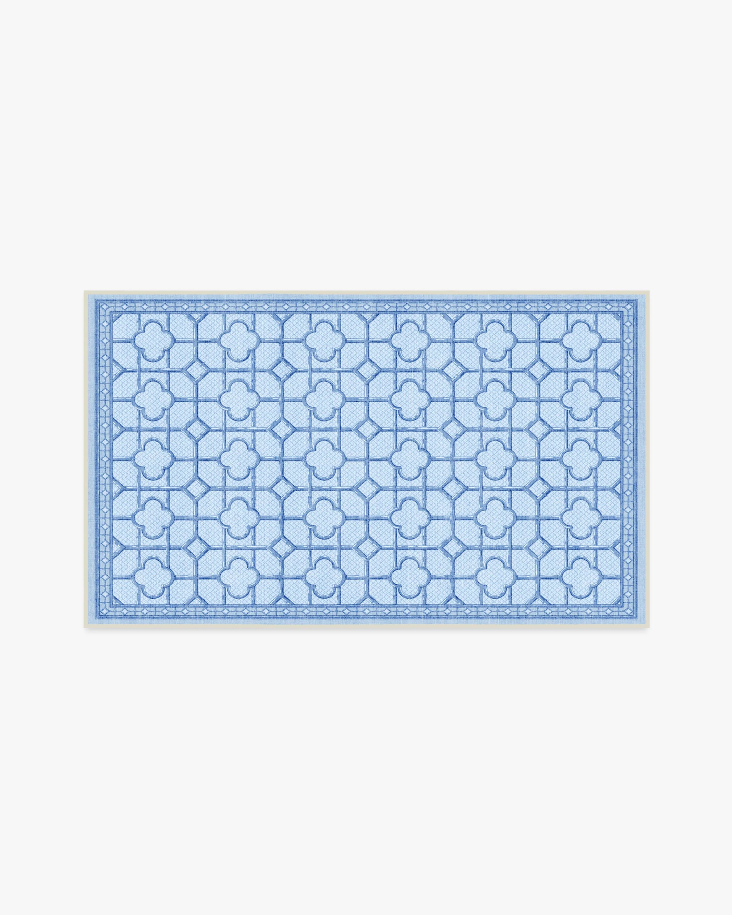 Shaded Bamboo Blue Outdoor Rug | Ruggable