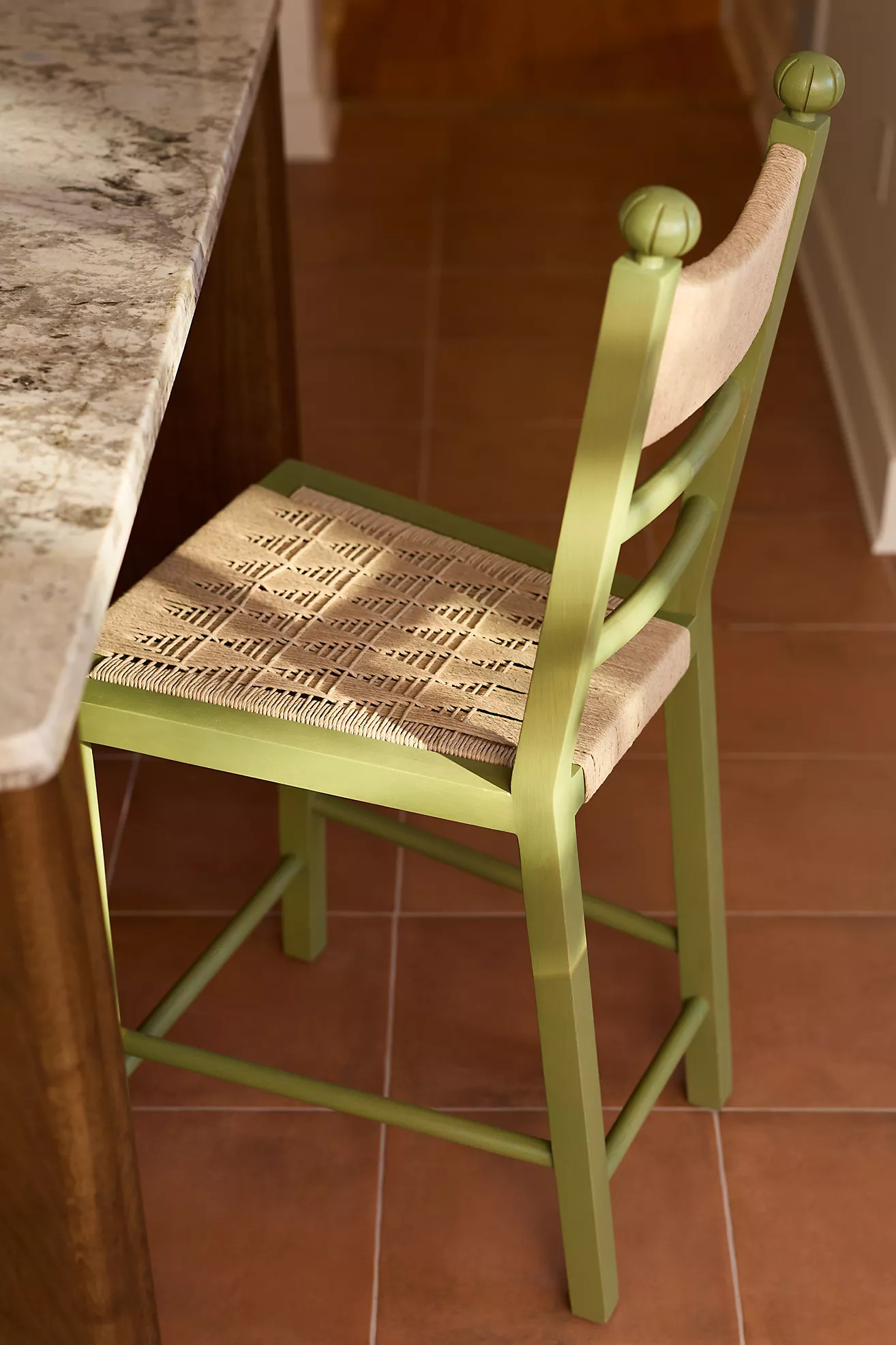 Lucia Woven Counter Stool | Anthropologie (US)