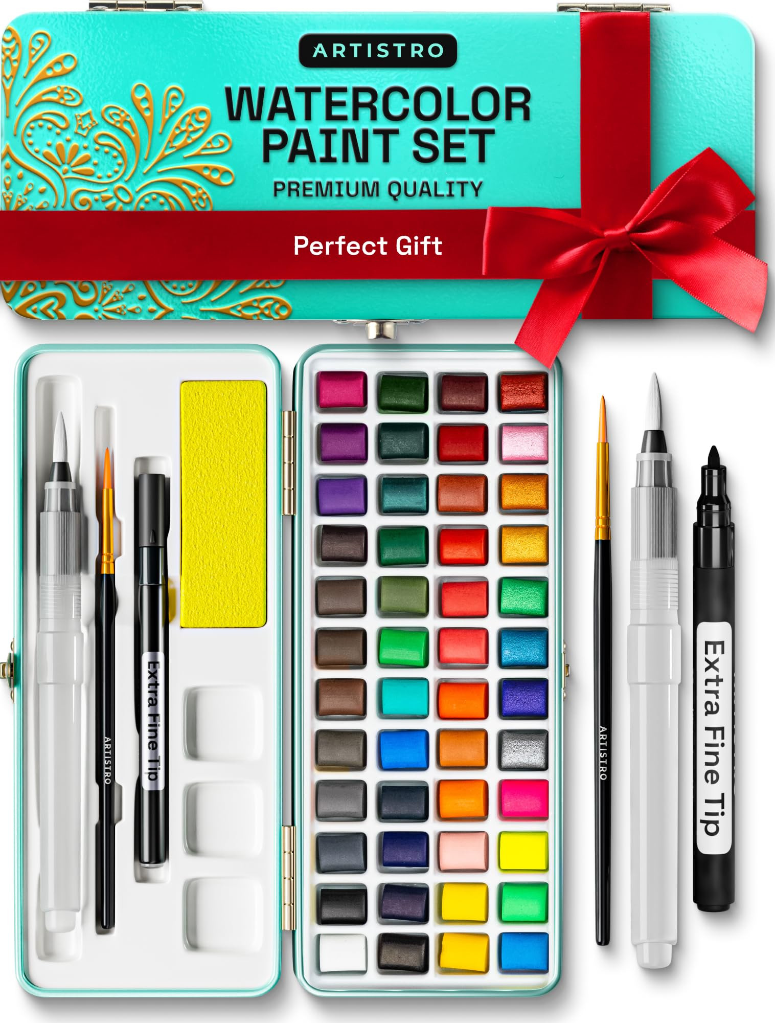 ARTISTRO Watercolor Paint Set - Portable Paint Kit - Perfect for Gifting to Adults, Teens, Tweens... | Amazon (US)