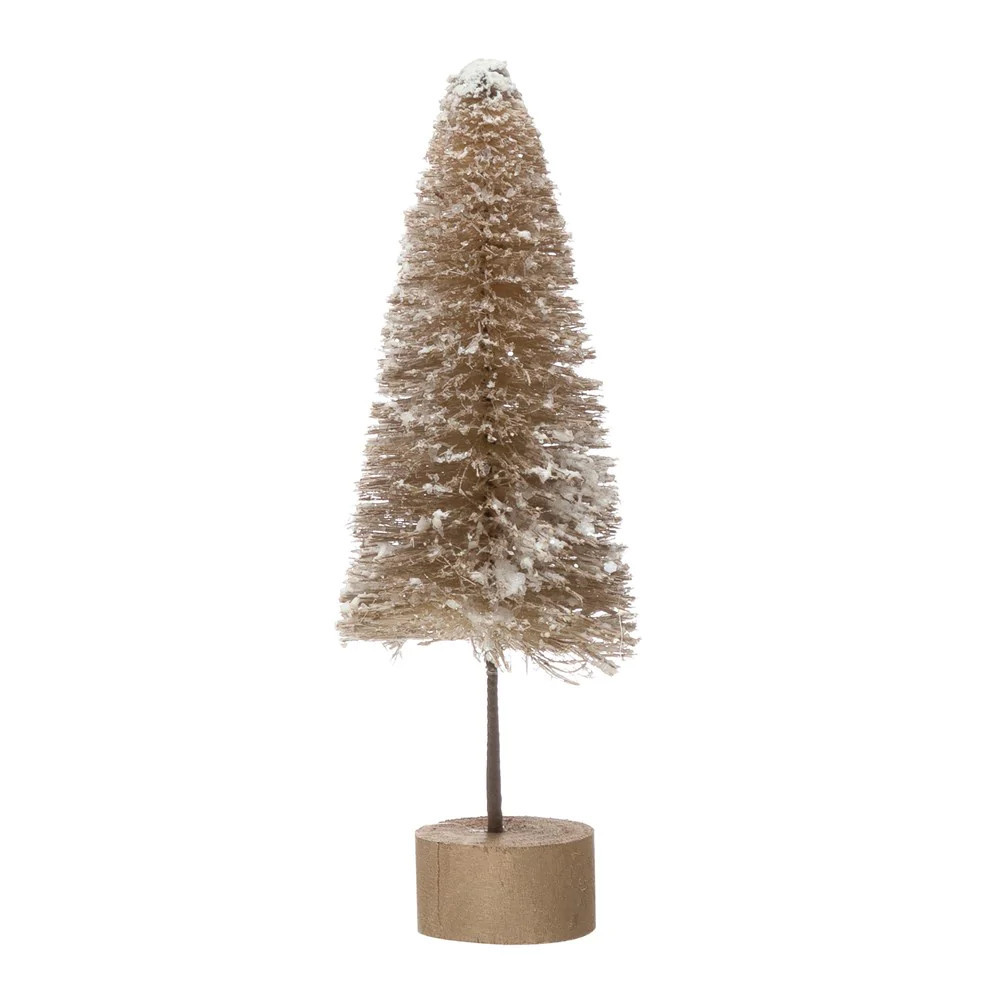 Sisal Brush Tree w/ Faux Snow | Megan Molten