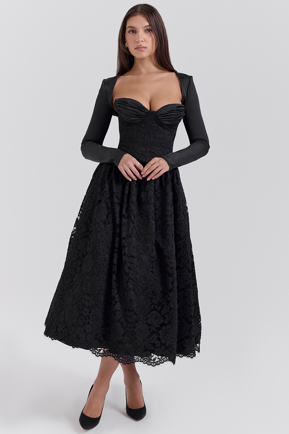 black lace corset, skirt and bolero - sale | House of CB