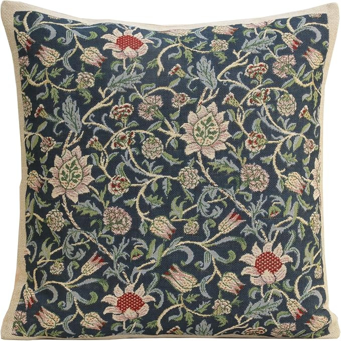 Charlotte Home Furnishings Throw Pillow Covers 16x16 in, Blue Flowers Decorative Couch Pillow Cov... | Amazon (US)