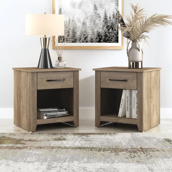Walter 1 Drawer Nightstand (Set of 2) (Set of 2) | Wayfair North America