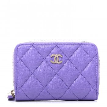 CHANEL

Caviar Quilted Zip Around Coin Purse Wallet Purple | Fashionphile
