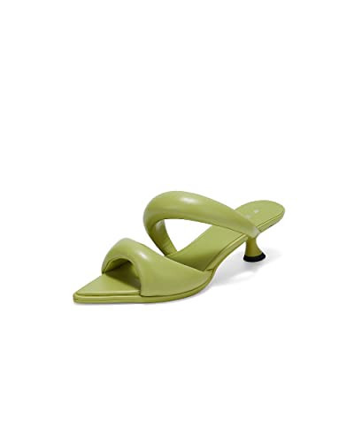 JW PEI Women's Sara Mule Heeled Sandals,Lime Green,Size 11 | Amazon (US)