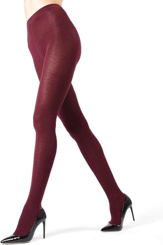 MeMoi Brooklyn Flat Knit Cotton Blend Sweater Tights, Women’s Footed Tights, Warm Winter Tights... | Amazon (US)