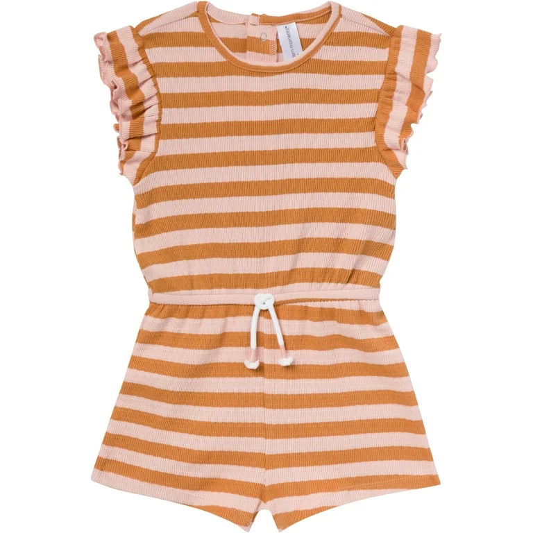 Modern Moments by Gerber Toddler Girl Flutter Sleeve Romper, Sizes 12 Months - 5T - Walmart.com | Walmart (US)