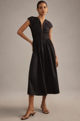 ESTHÉ Reversible Ruched Midi Dress | Anthropologie (US)