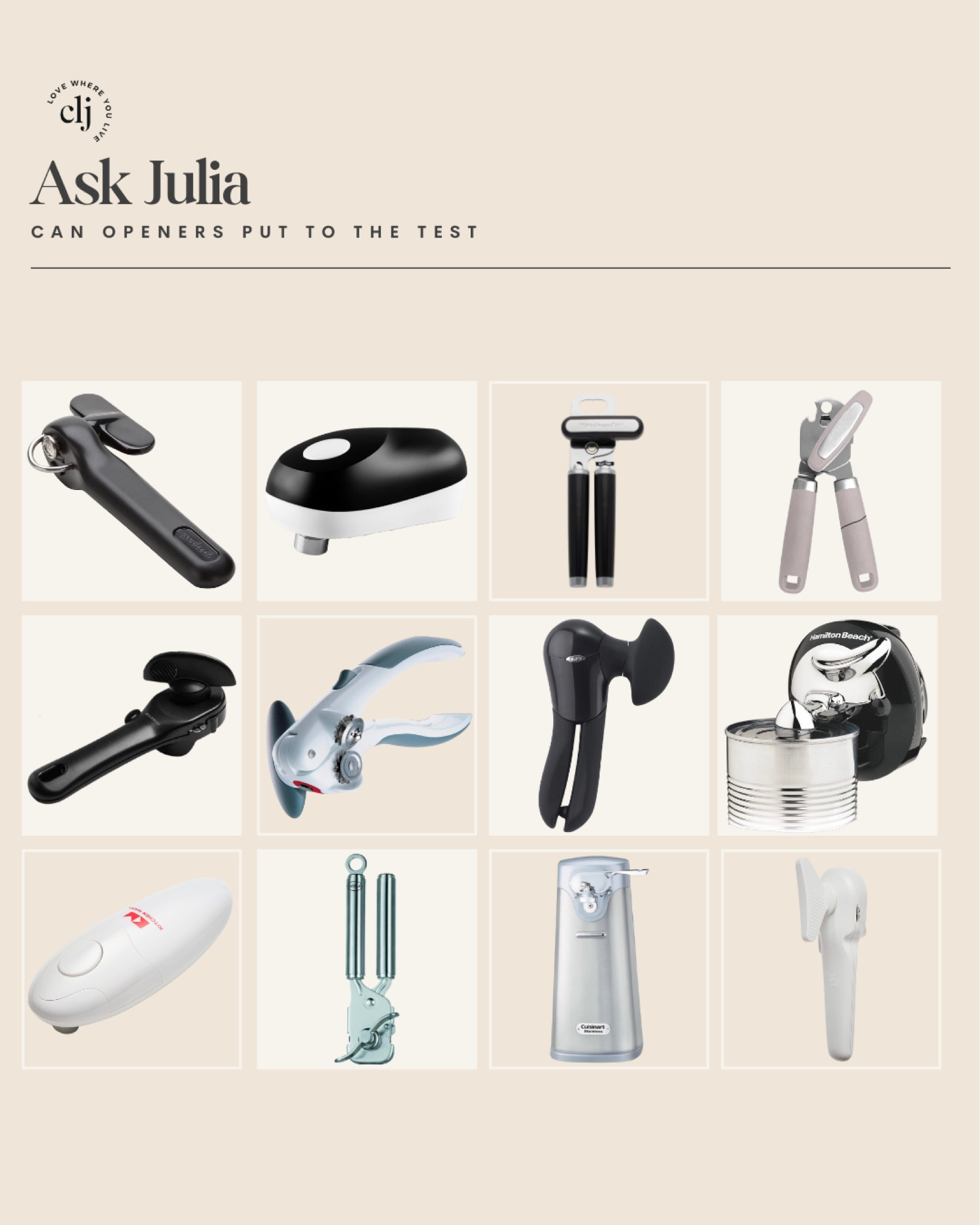 Before this test, I’d never met a can opener that I actually liked. But check ChrisLovesJulia.com to see which can opener takes the cake!! 

#LTKunder50 #LTKhome #LTKfamily