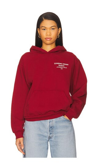 Diamond Cross Ranch Brand Hoodie in Red. - size L | Revolve Clothing (Global)