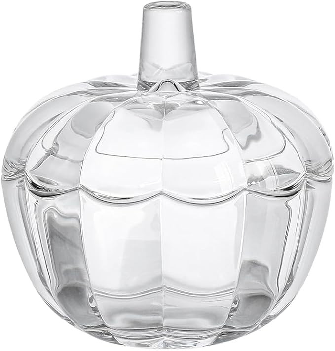 123Arts Crystal Glass Pumpkin Sugar Bowls Snack Jar Candy Dish Storage with Lid | Amazon (US)
