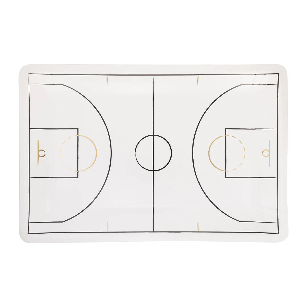 Basketball Court Shaped Paper Plate | My Mind's Eye