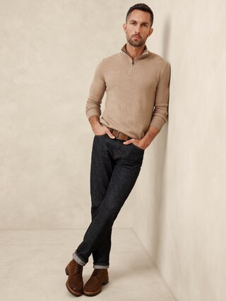 Merino Wool Quarter-Zip Sweater | Banana Republic Factory