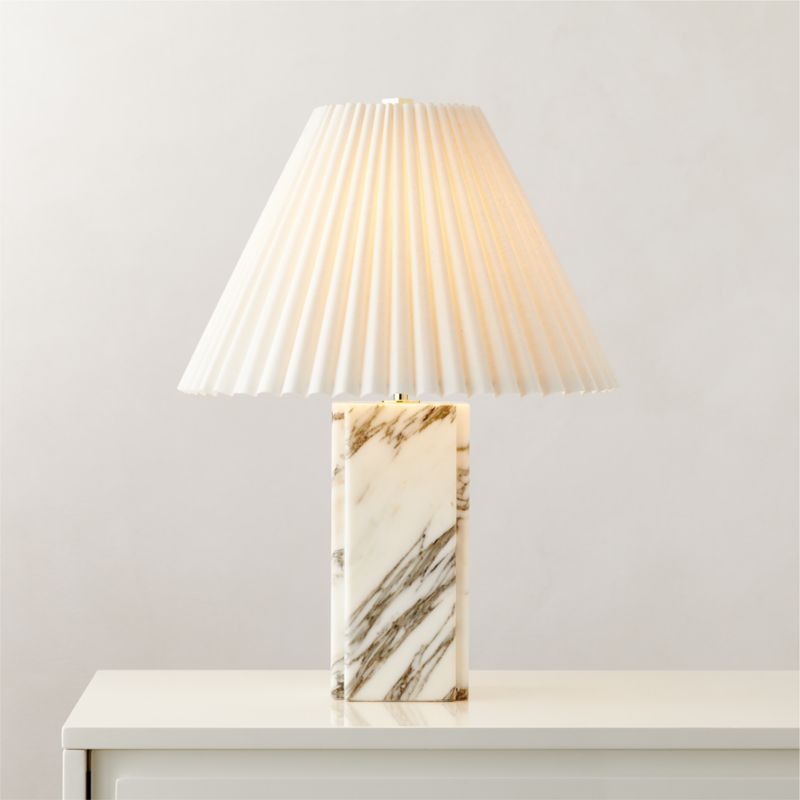 Bianca White Marble Table Lamp + Reviews | CB2 | CB2