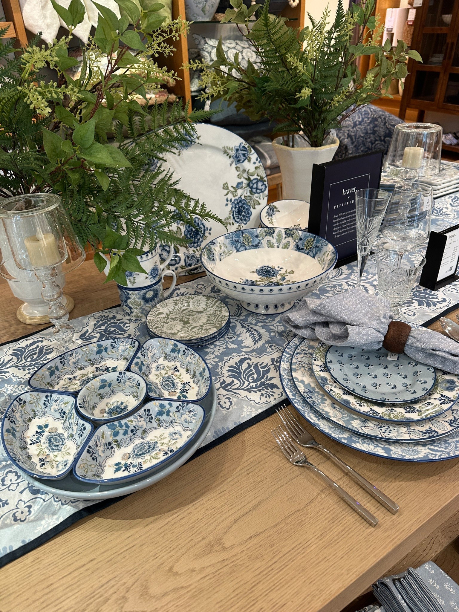 Beautiful blue and white dishes and table accessories from the Pottery Barn - Kravet collaboration! 

#LTKHome #LTKSeasonal