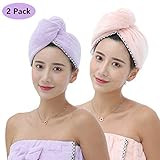 Yibaision Microfiber Hair Towel Wraps Long Hair Towels Turban Twist Super Absorbent & Fast Drying Ba | Amazon (US)
