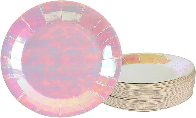 BLUE PANDA Disposable Plates - 48-Pack Paper Plates Party Supplies for Appetizer, Lunch, Dinner, ... | Amazon (US)