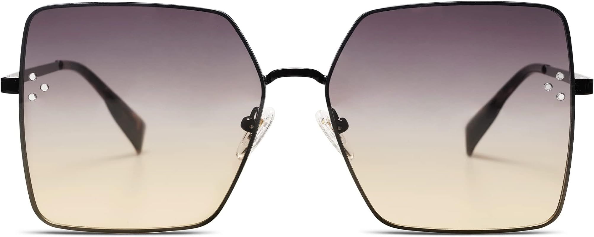 SOJOS Trendy Square Sunglasses Womens Big Oversized Designer Style UV Protection Sunnies Shades SJ11 | Amazon (US)